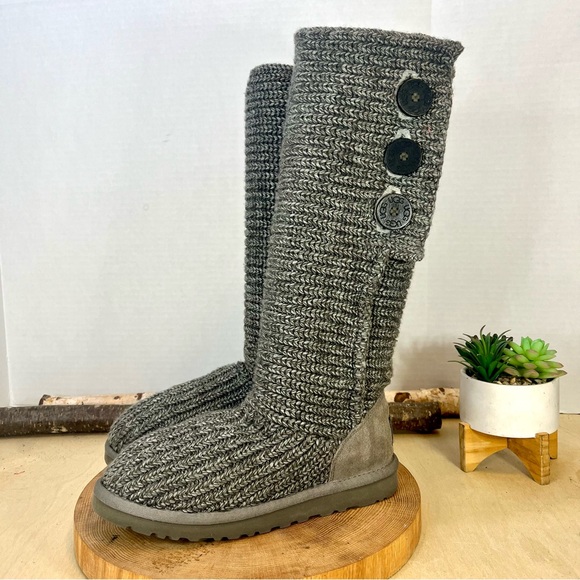 *UGG | Classic Cardy Knit Boot SN 5819 in Grey Size 7 - Picture 6 of 13